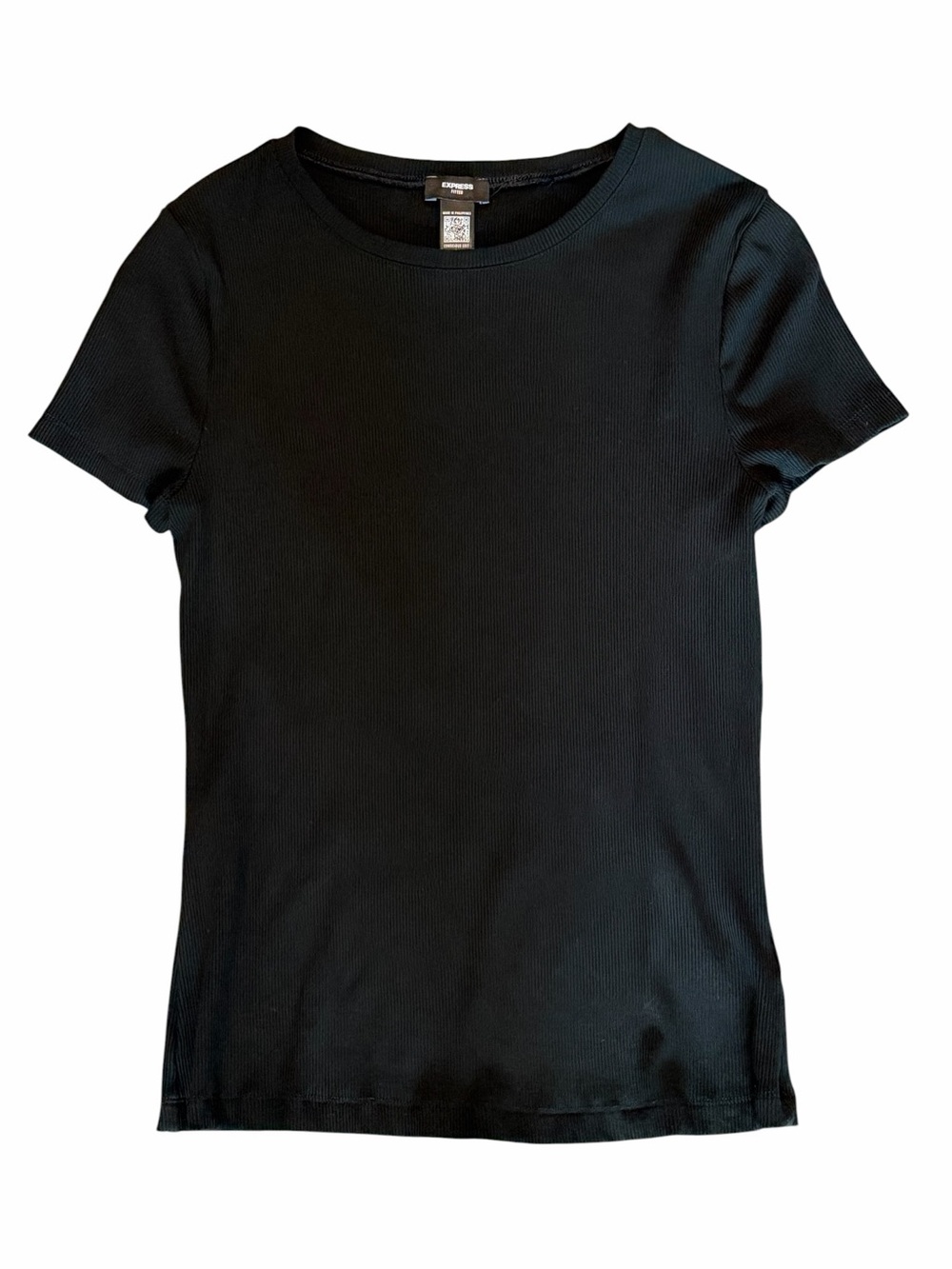 Express Essential Ribbed Crewneck Tee - Picture 3 of 7